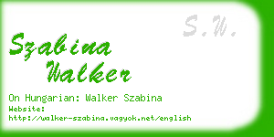 szabina walker business card